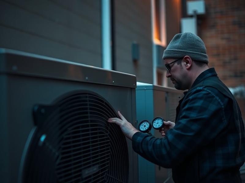 HVAC technician at work